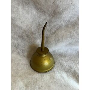 Vintage Brass Oil Can sewing Machine Oiler Spout Tool Small Antique Collectible